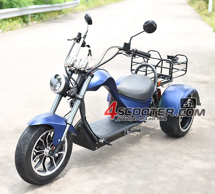 Wholesale Best Buy Cheap Price Electric Vehicle 3000W EEC Dual Motor Trike Fat Tire City Coco Electro Chopper Three 3 Wheel Tricycle Scooter 85km/H for Adults