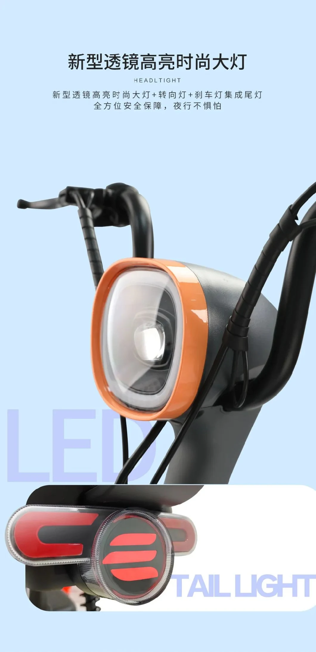 30-50km E-Bike 48V20ah Lead-Acid/ Lithium Battery Cheap Electric Scooter of Smart New Design 2-Wheeler