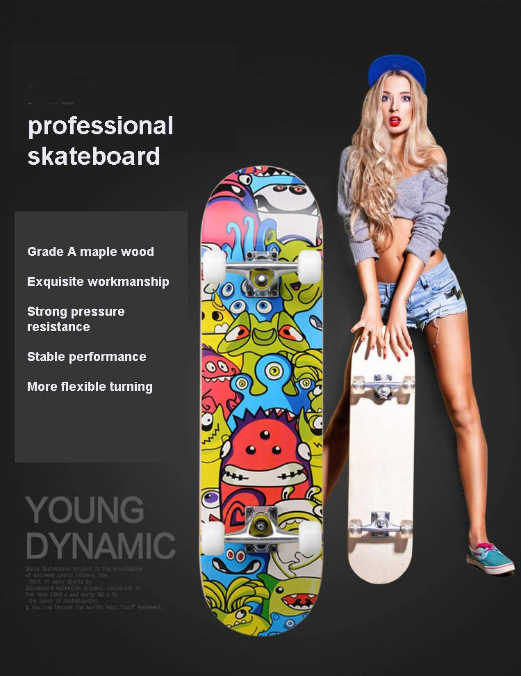 Skate Board Wholesale Beginners Four-Wheel 60cm Maple Deck Long Boards