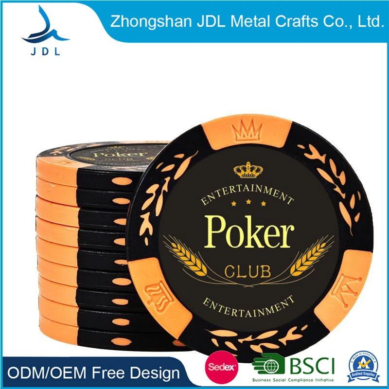 Hot Selling Style Convenient Harmless Nontoxic Custom Printed Logo Numbers Ceramic Clay Poker Chips