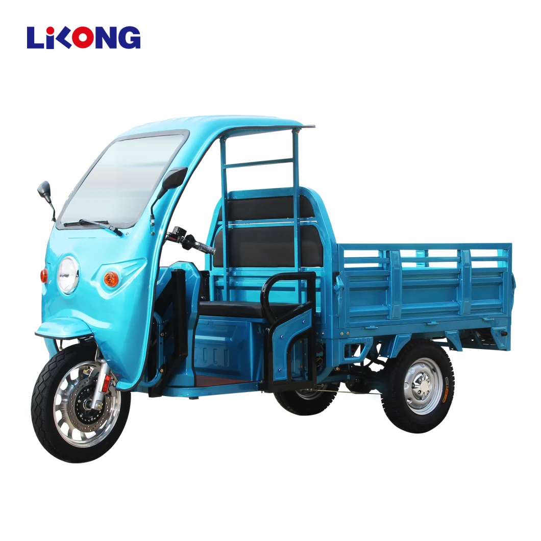 Lilong EEC Certificated Cargo Electric Tricycle Rain Shield Rain Cover 3 Wheeler E-Loader