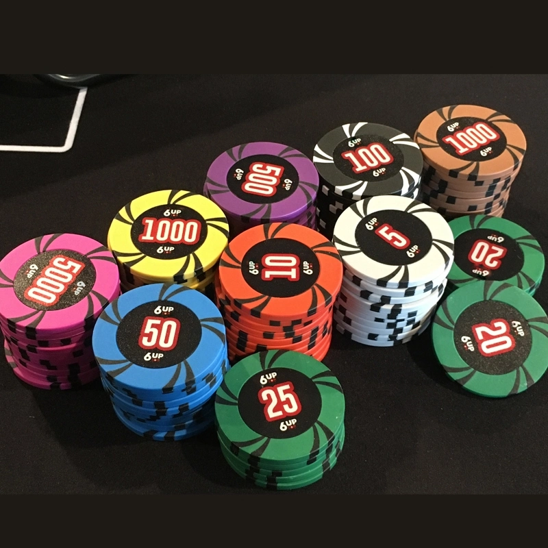 Hot Selling Style Convenient Harmless Nontoxic Custom Printed Logo Numbers Ceramic Clay Poker Chips