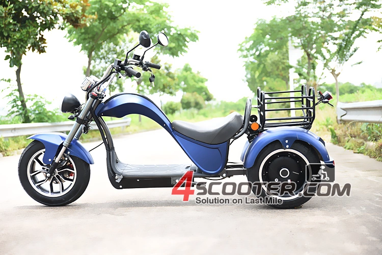 Wholesale Best Buy Cheap Price Electric Vehicle 3000W EEC Dual Motor Trike Fat Tire City Coco Electro Chopper Three 3 Wheel Tricycle Scooter 85km/H for Adults